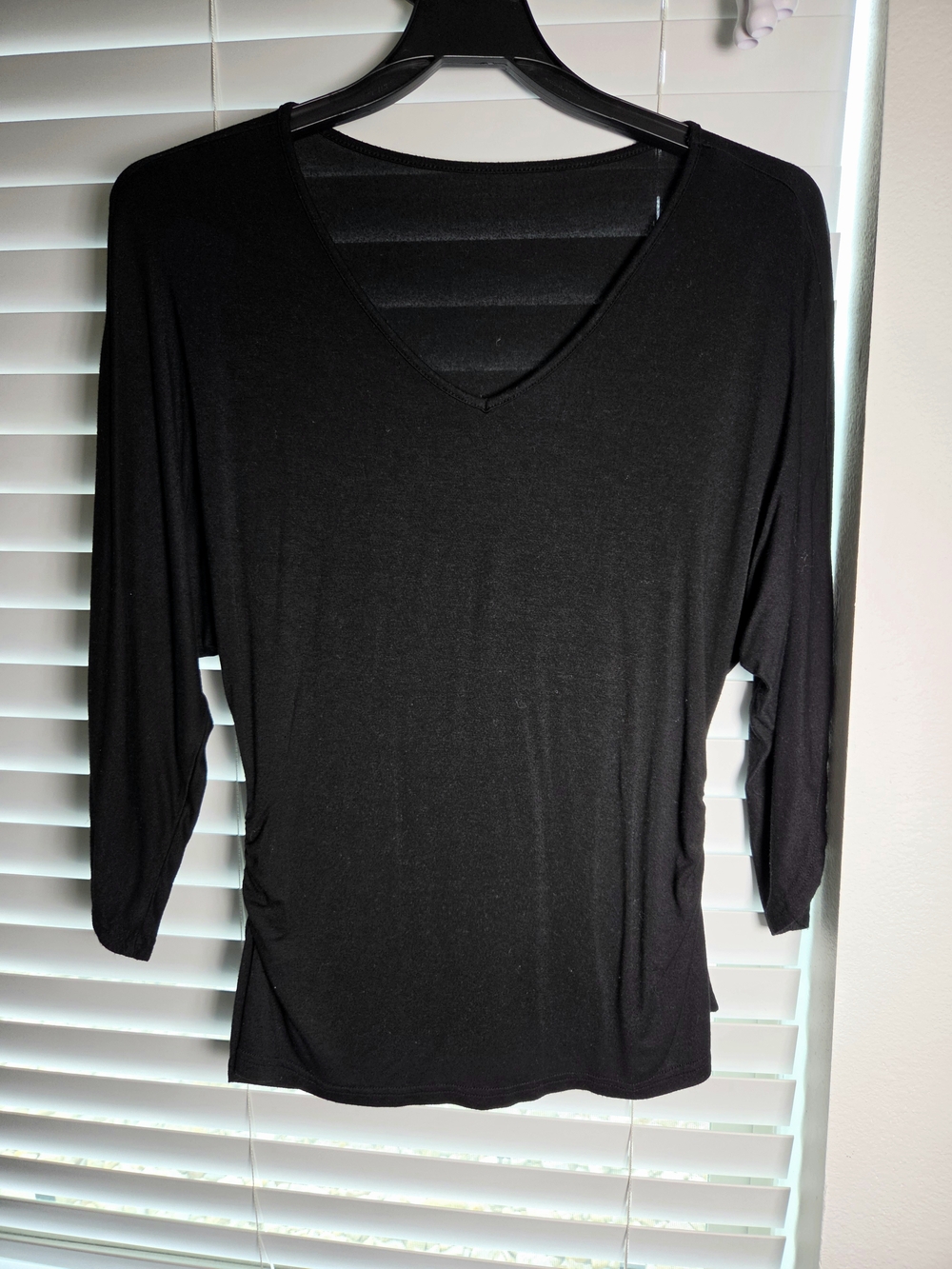 Black V-Neck Women’s Top